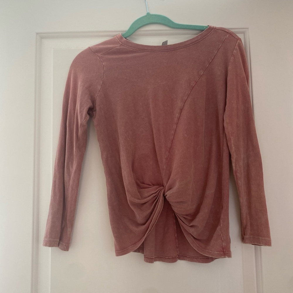 Cotton workout top, blush purple pink